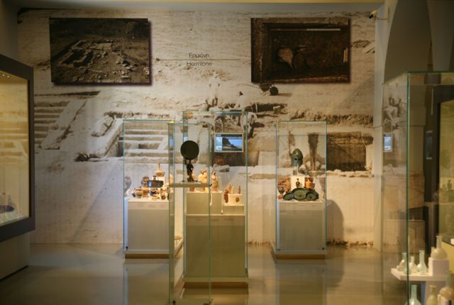 Finds from Ancient Hermione on display in the Nafplio museum